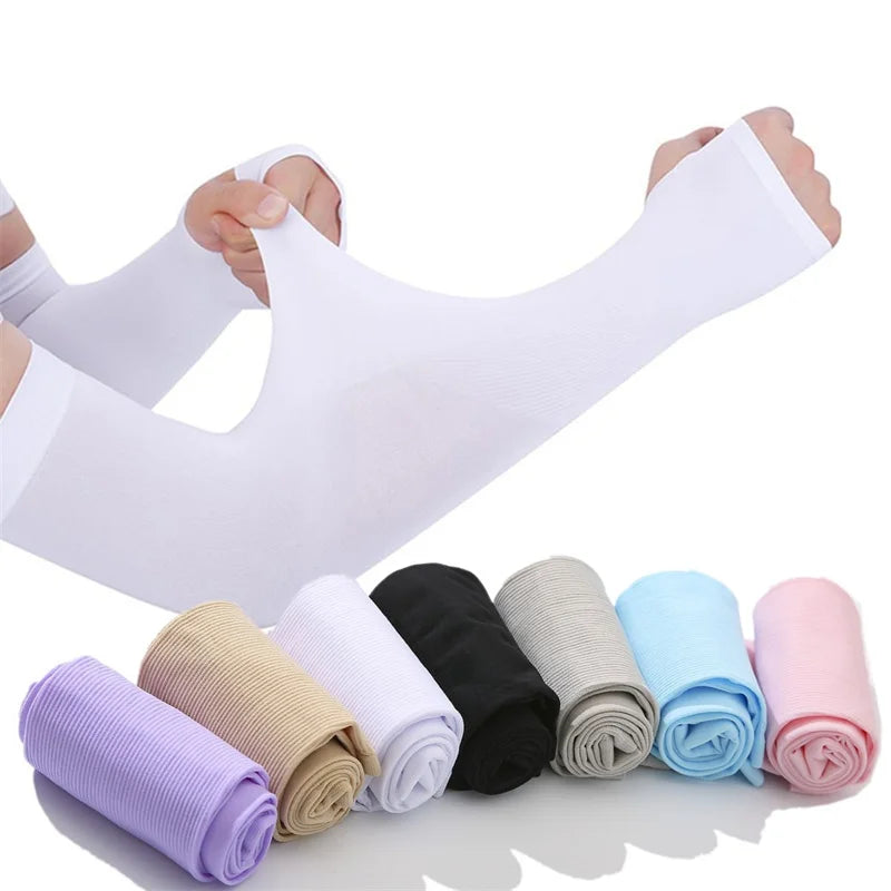 Summer Long Ice Silk Arm Sleeves