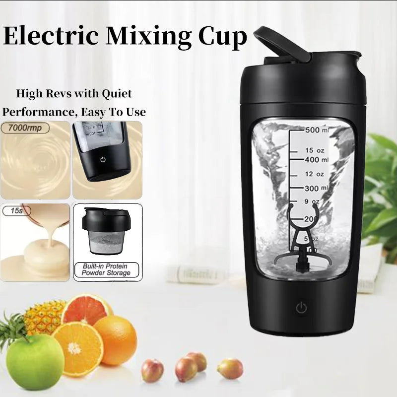 500ML Portable Rechargeable Automatic Multi-Function Shaker Cup For Sports Fitness Protein Powder Mixing And Athletic Nutrition