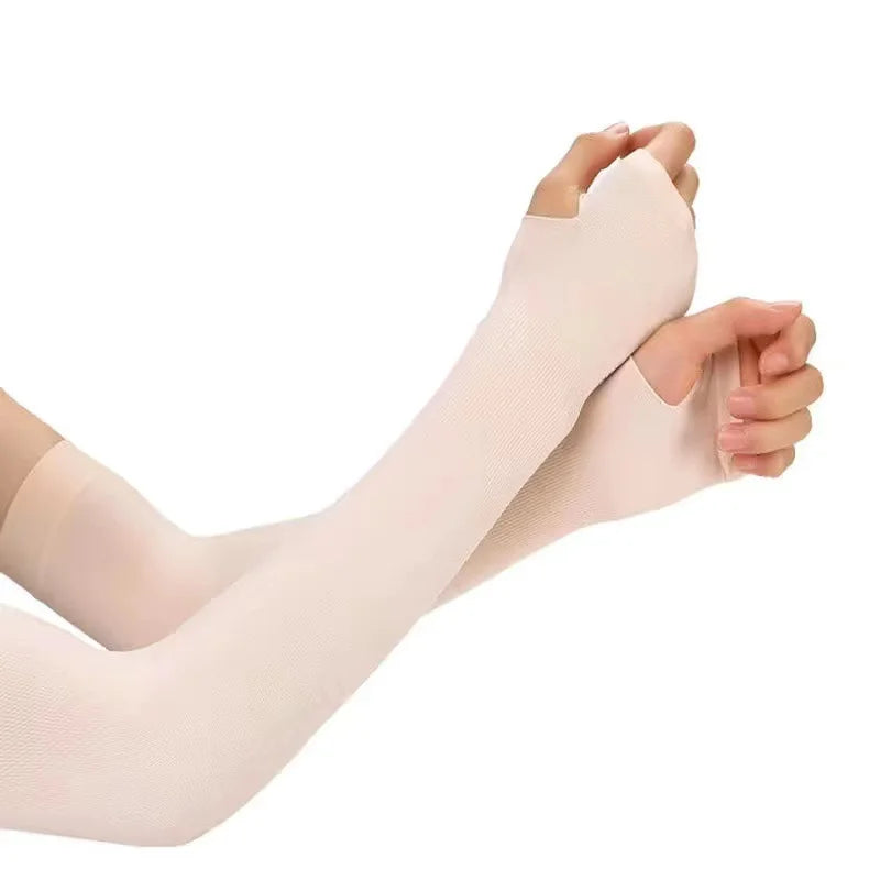 Summer Long Ice Silk Arm Sleeves