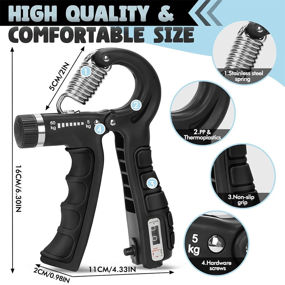 5-60Kg Adjustable Heavy Hand Gripper