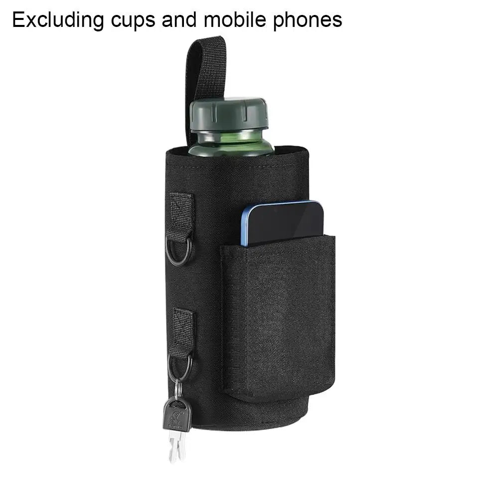 Magnetic Gym Water Bag,Water Bottle Tumbler Carrier Holder With Phone Pockets & Shoulder Strap,Sports Magnet Water Bottle Sleeve