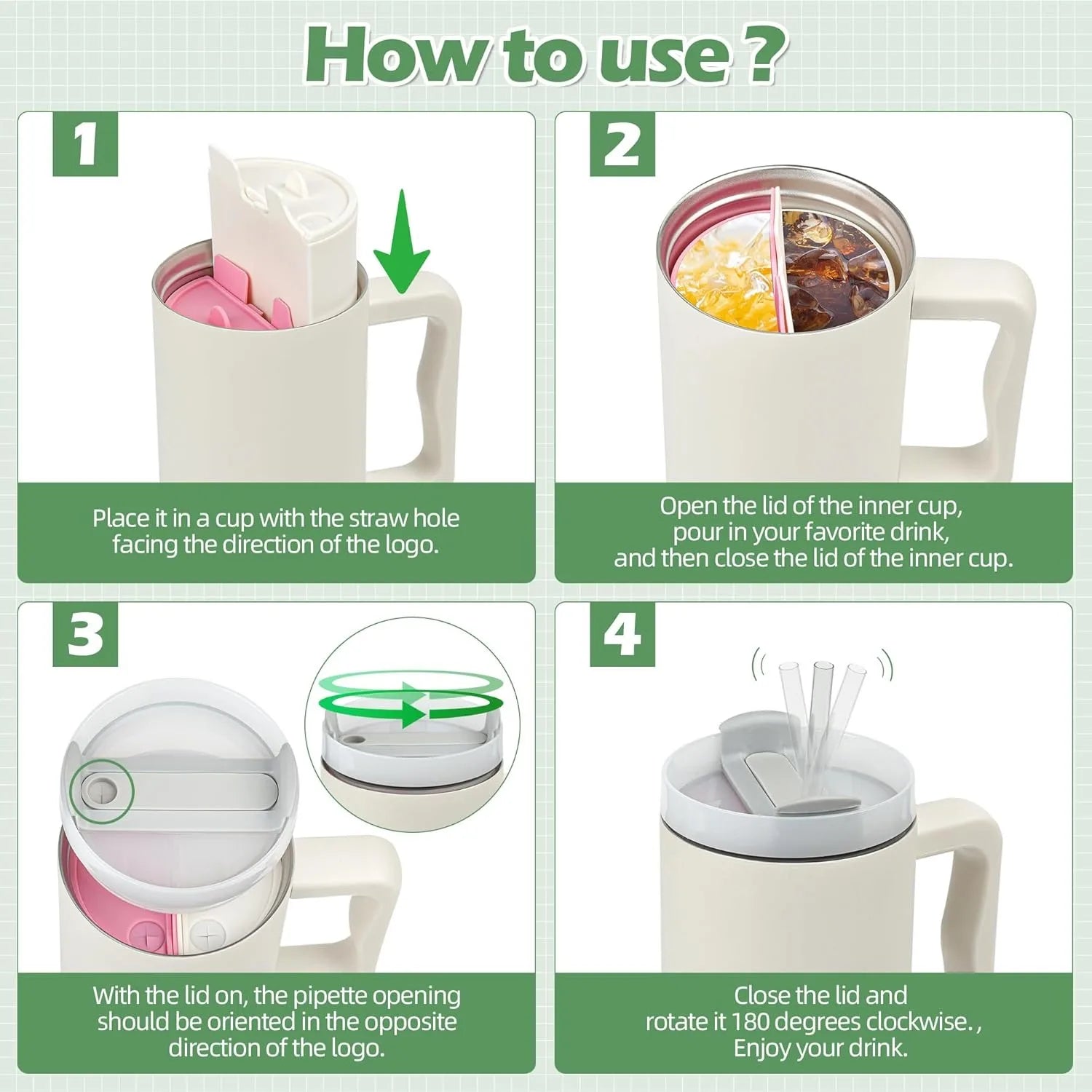 Drink Divider Compatible with Stanley Tumbler