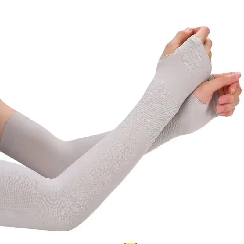 Summer Long Ice Silk Arm Sleeves