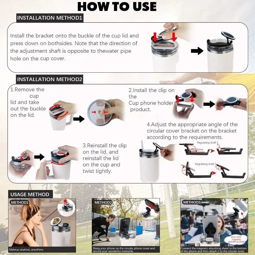 Magnetic Ring Water Cup Phone Holder