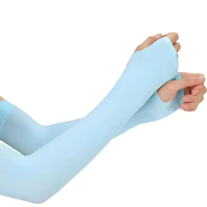 Summer Long Ice Silk Arm Sleeves