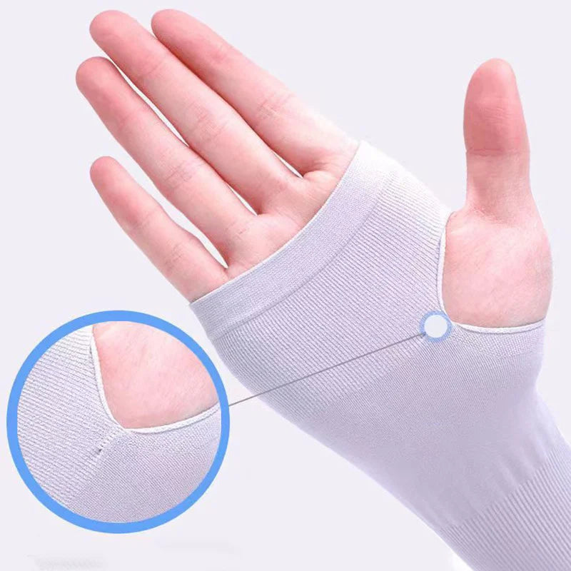 Summer Long Ice Silk Arm Sleeves